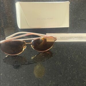 Michael Kors Gold and Brown Sunglasses